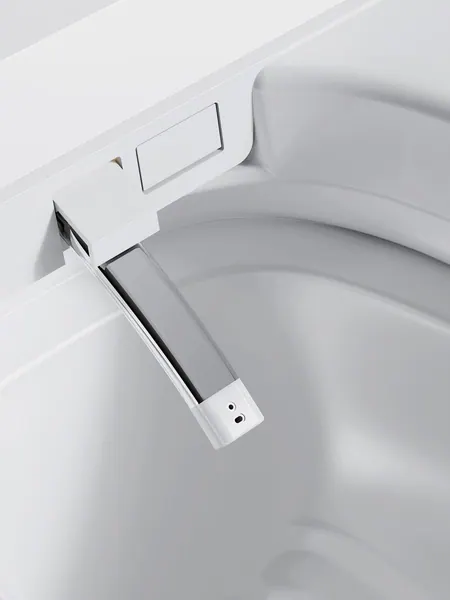Ugello del bidet integrato in un WC intelligente bianco